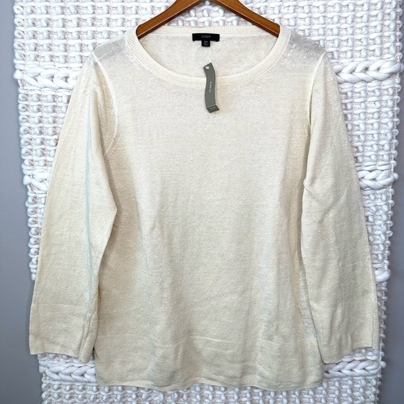 J Crew Linen Lightweight Sweater - Picture 1 of 5